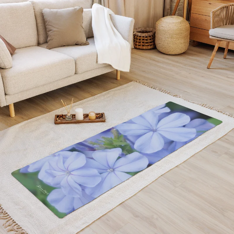 Blue Plumbago Yoga mat