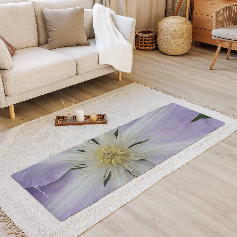 Purple Clematis Yoga mat