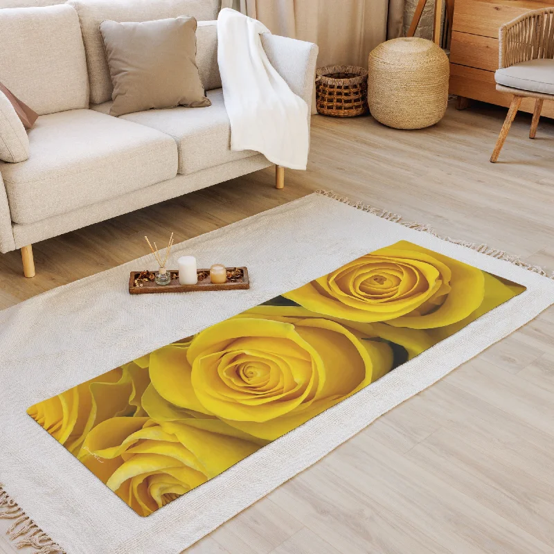 Yellow Roses Yoga mat