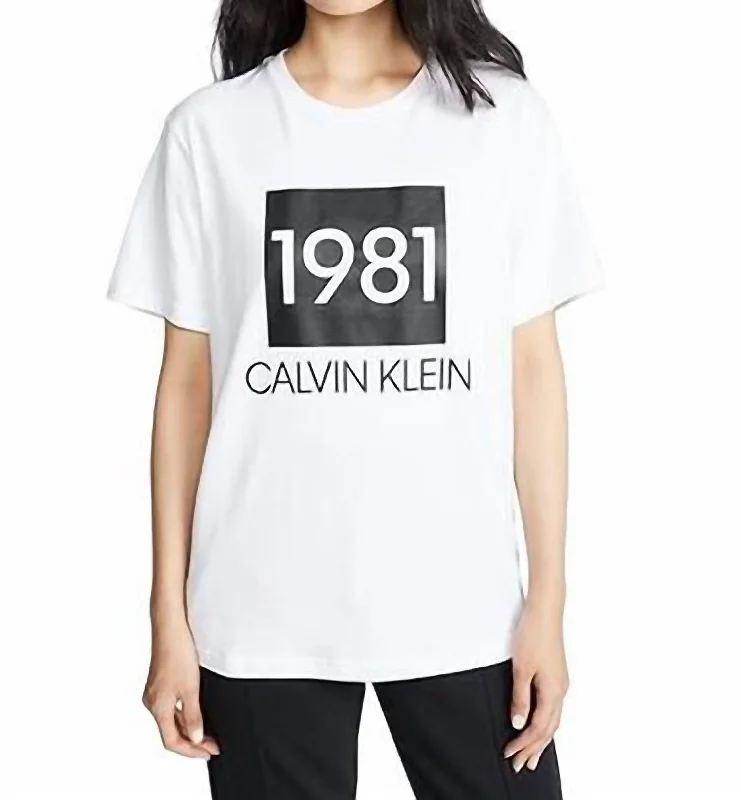 1981 Bold Cotton Crewneck T-Shirt In White