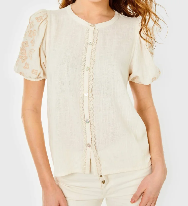 Adeline Top In Gardenia