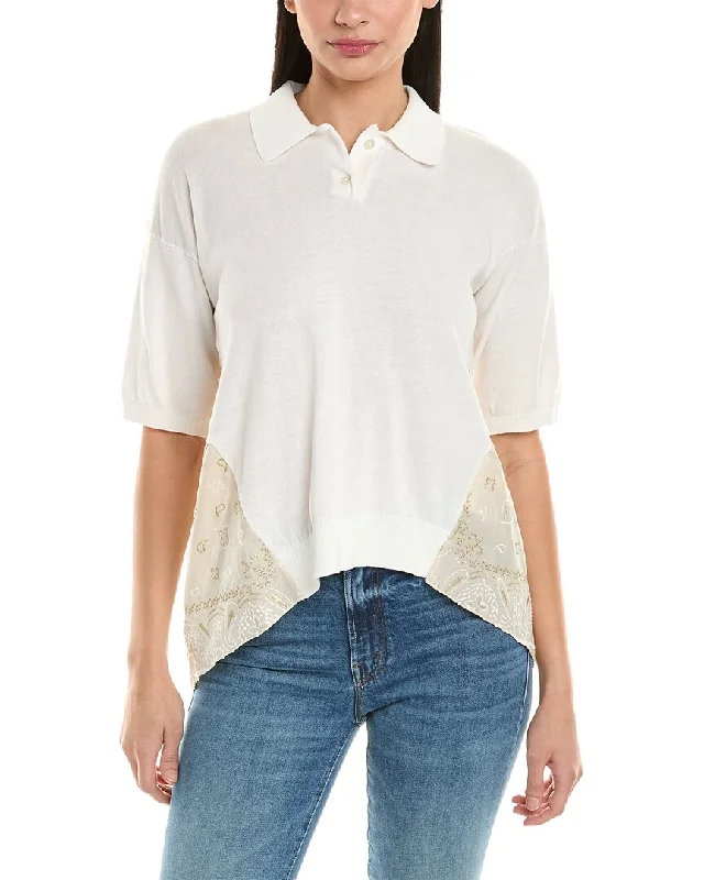 ALPHA STUDIO Embroidered Top