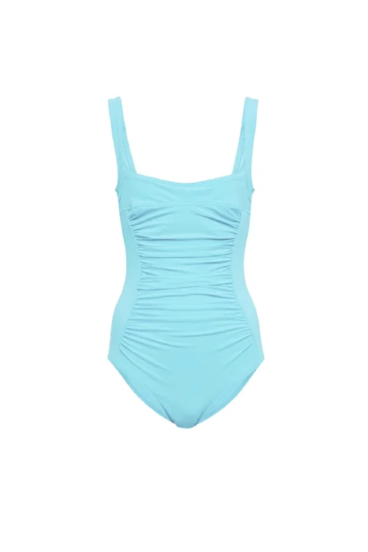 Basics Square Neck Underwire Tank In Blue