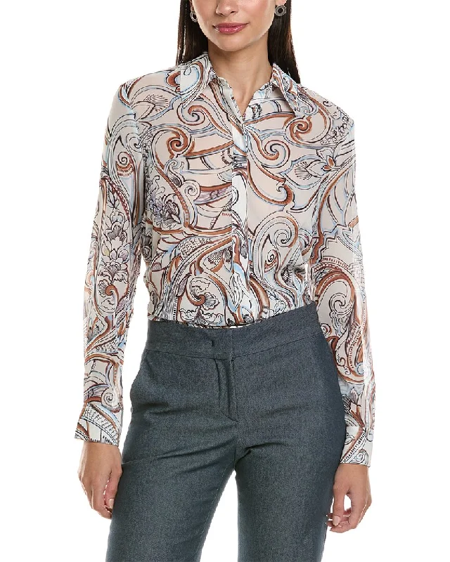 BCBGMAXAZRIA Sheer Blouse