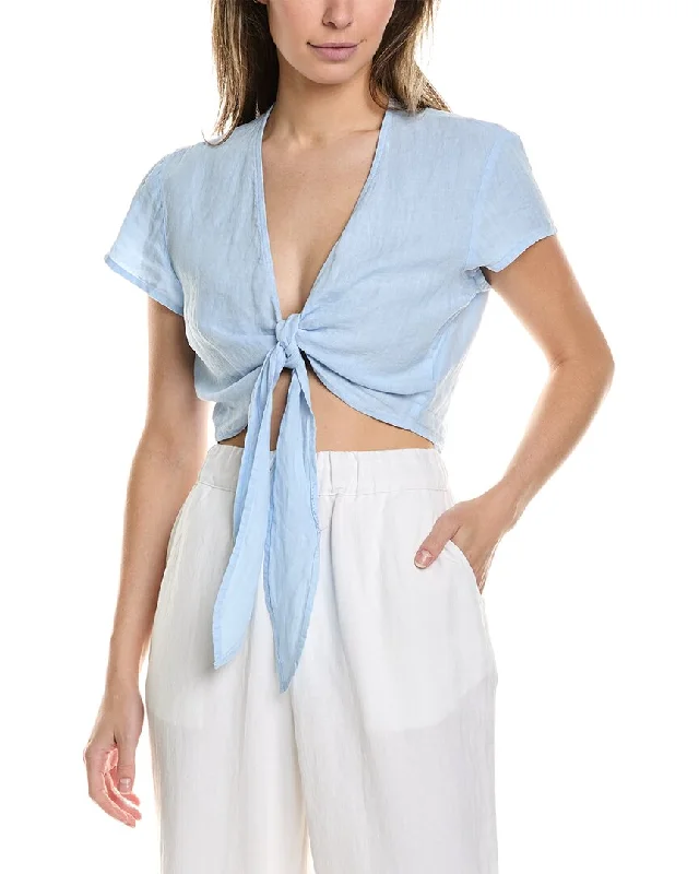 Bella Dahl Tie Front Linen Blouse