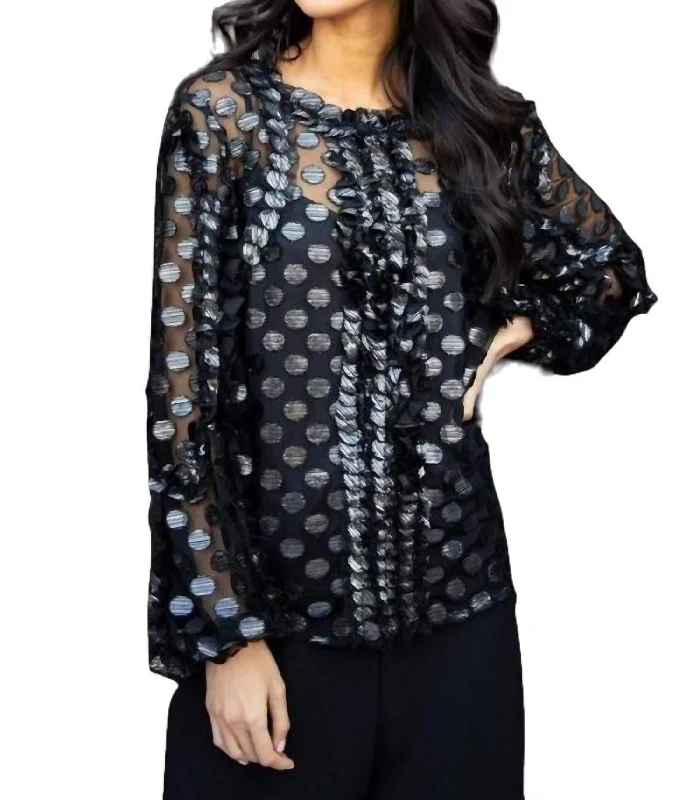 Bennett Blouse In Disco Dot