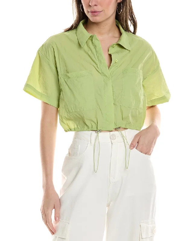 Brook + Lynn Cropped Utility Shirt