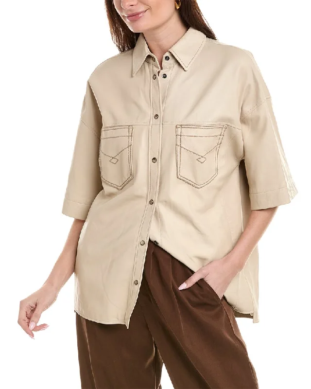 Brunello Cucinelli Leather Shirt