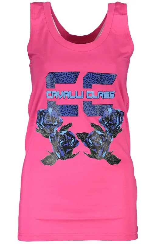 Cavalli Class Chic  Printed Tank Top with Women's Logo