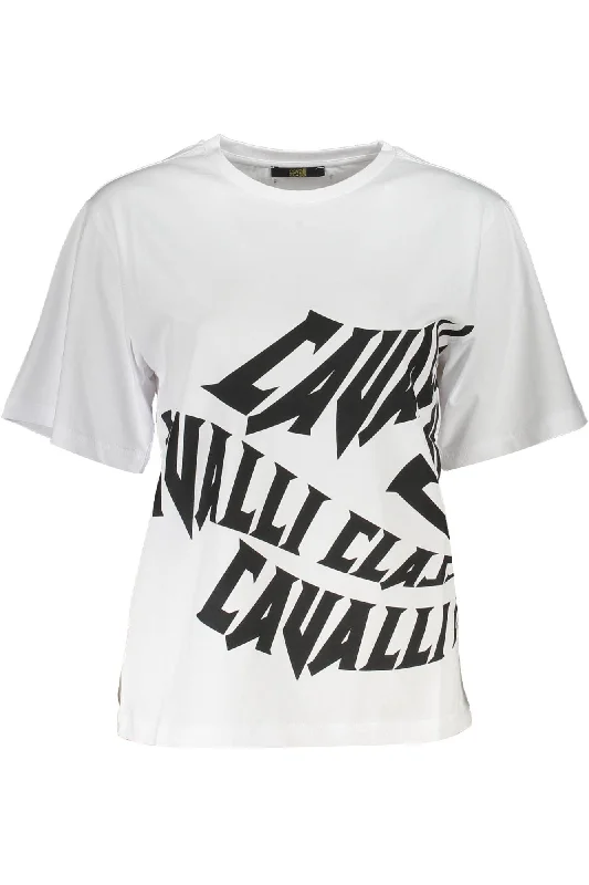 Cavalli Class Chic  Printed Tee with Classic Women's Elegance