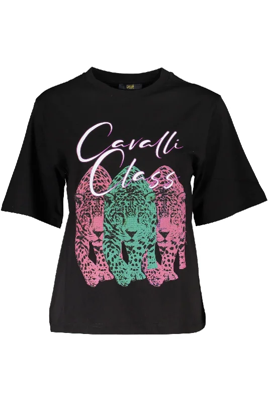 Cavalli Class Chic Slim Fit Tee with Iconic Women's Print