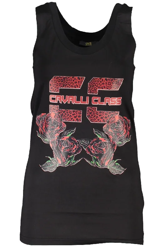 Cavalli Class Elegant  Printed Tank with Logo Women's Detail