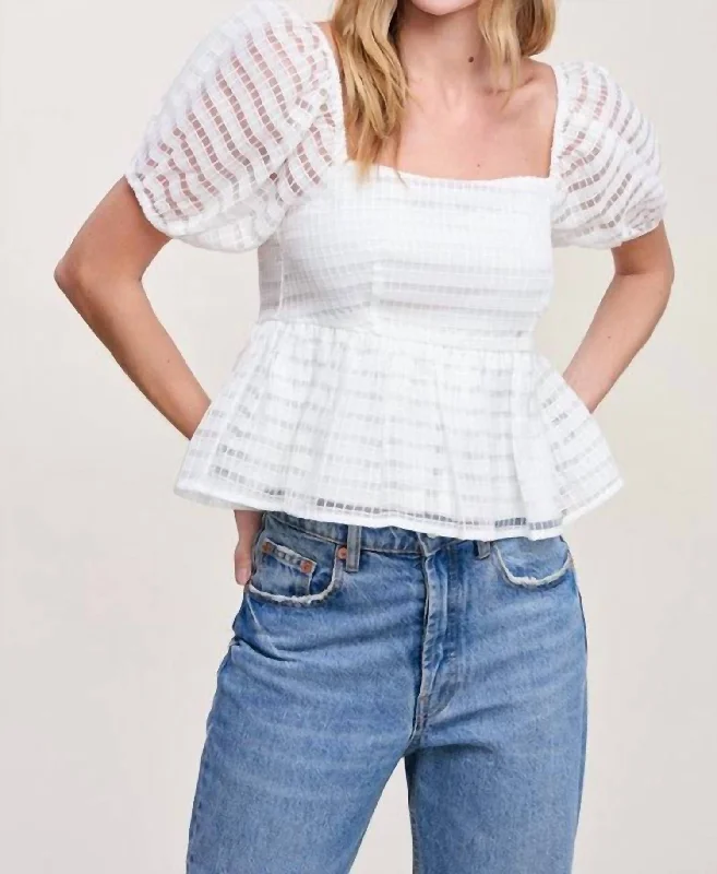 Confidently Cute Top In White