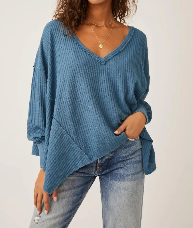 Coraline Thermal Top In Legion Blue