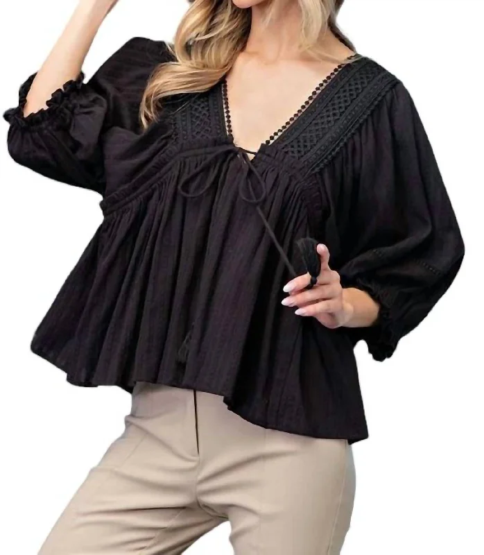 Dani Date Night Top In Black