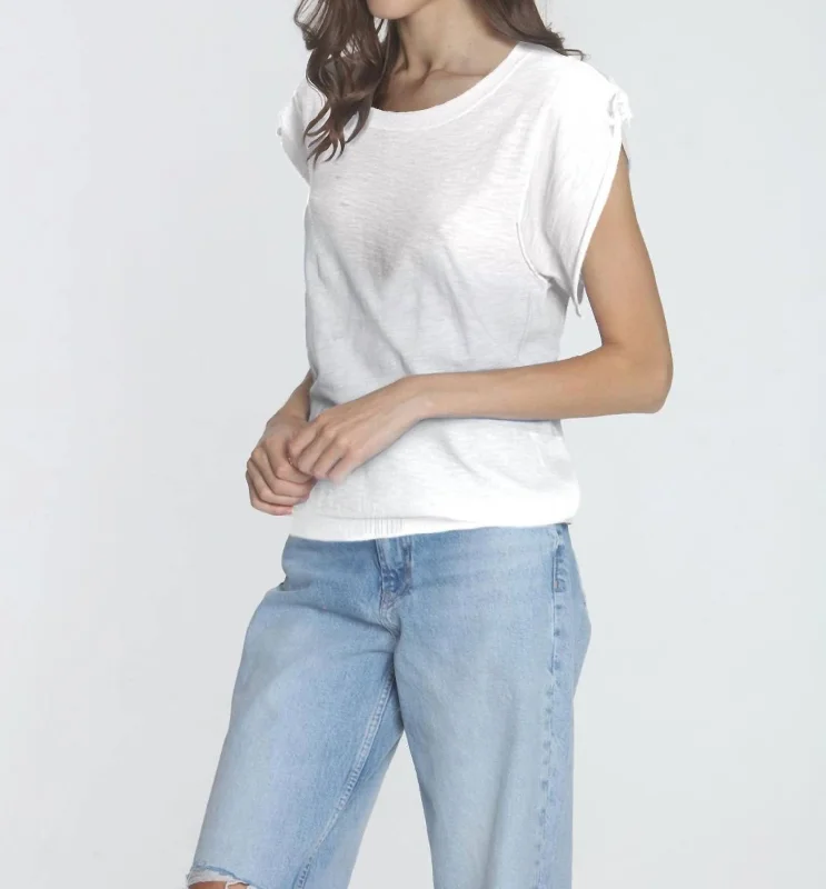 Darya Tie Tee In White