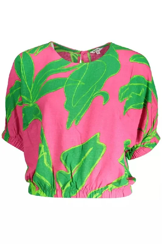 Desigual Chic  Viscose Blouse with Contrasting Women's Details