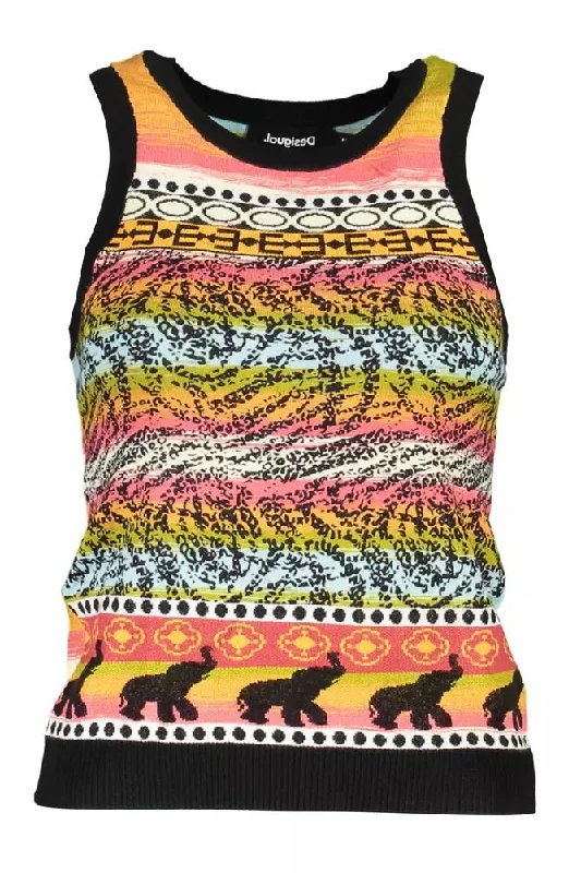 Desigual Chic Wide-Shoulder Tank with Contrasting Women's Details