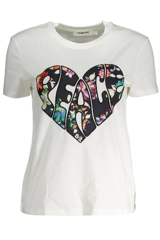 Desigual Elegant  Tee with Exclusive Applique Women's Detail