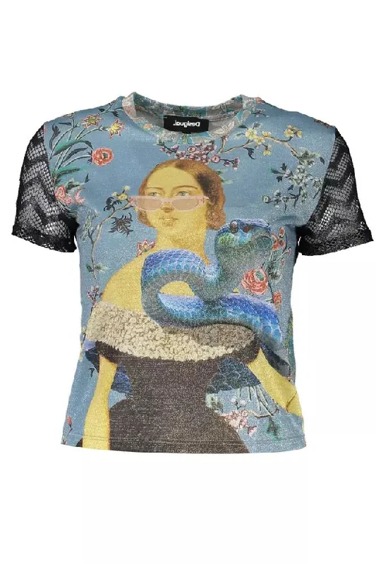 Desigual Ethereal  Printed Tee with Women's Contrasts