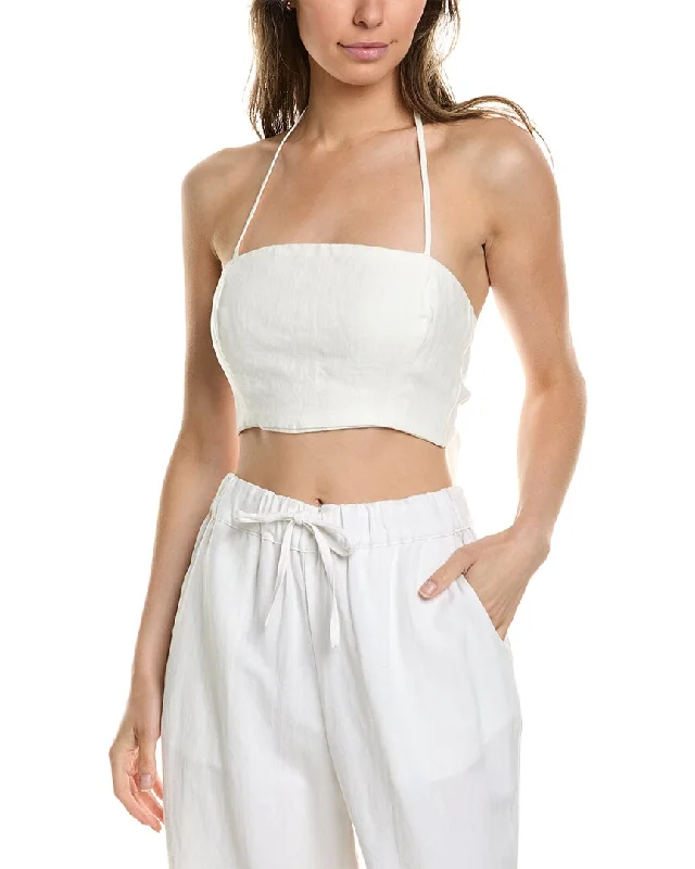 DL1961 Tie-Back Linen Top