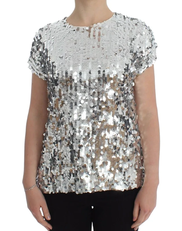 Dolce & Gabbana Enchanted Sicily Sequined Evening Women's Blouse