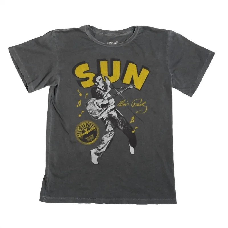 Elvis Sun Records Shirt In Vintage Black