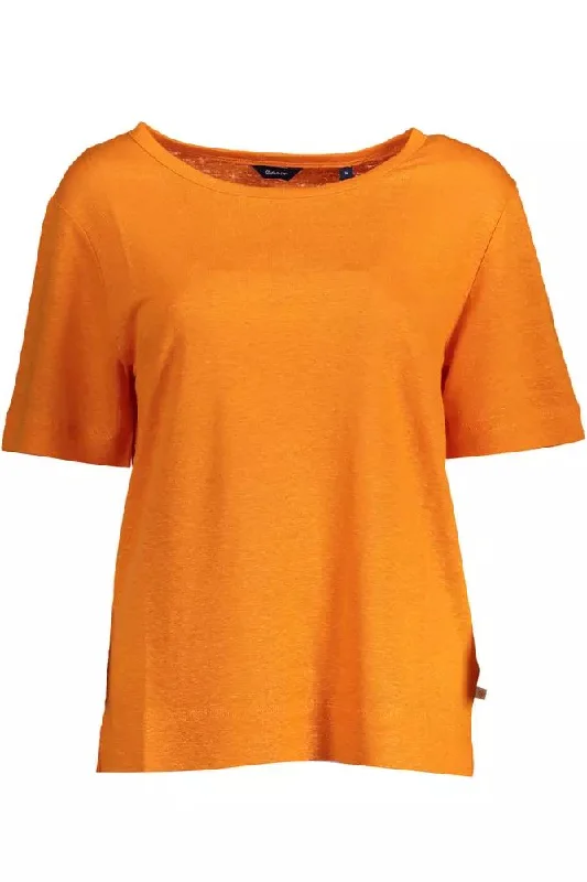 Gant Elegant Linen Tee with Wide Women's Neckline