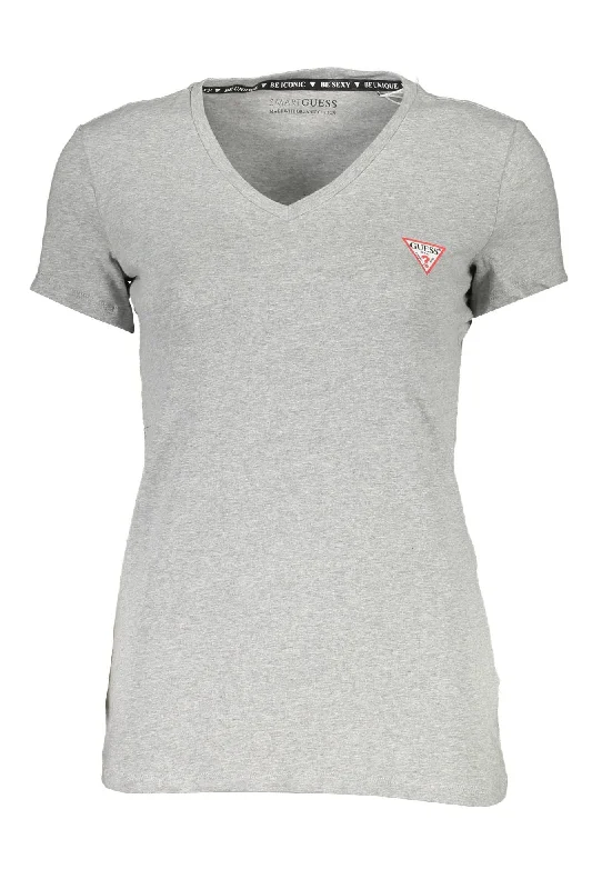 Guess Jeans Eco-Conscious V-Neck Logo Women's Tee