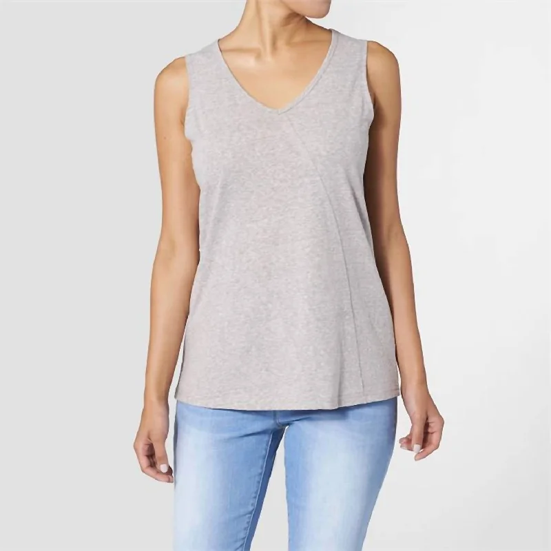 Haiden V-Neck Tank In Grey