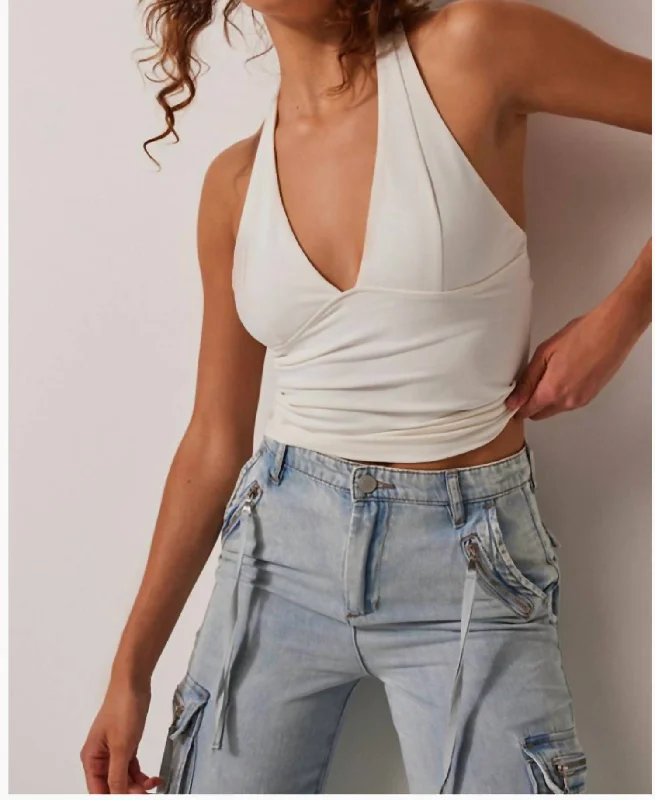 Have It All Halter Top In White