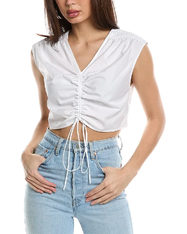 Jason Wu V- Neck Crop Top