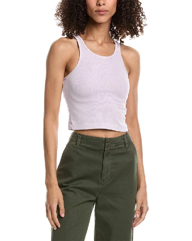 John Elliott Mineral Wash Gemini Rib Cropped Tank