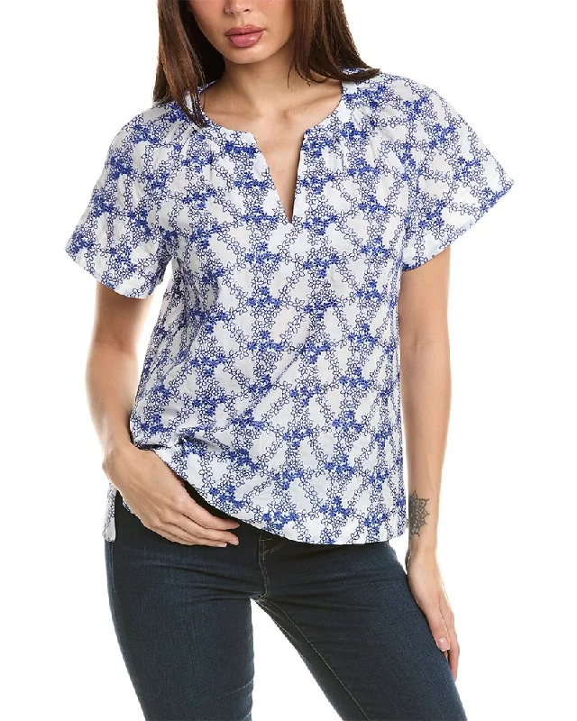 Jones New York Embroidered Floral Top