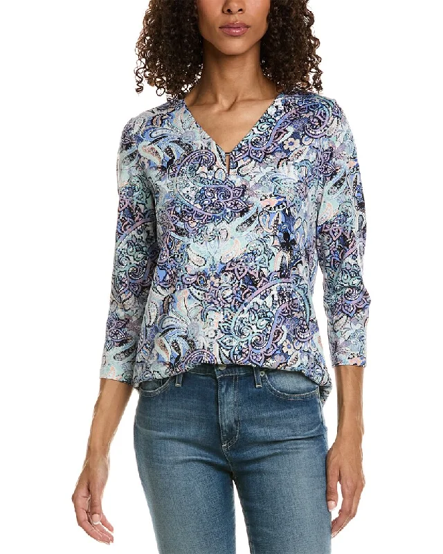 Jones New York Noodle Print Top