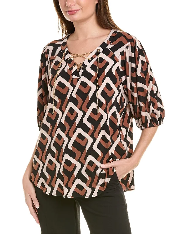 Joseph Ribkoff Lace-Up Top