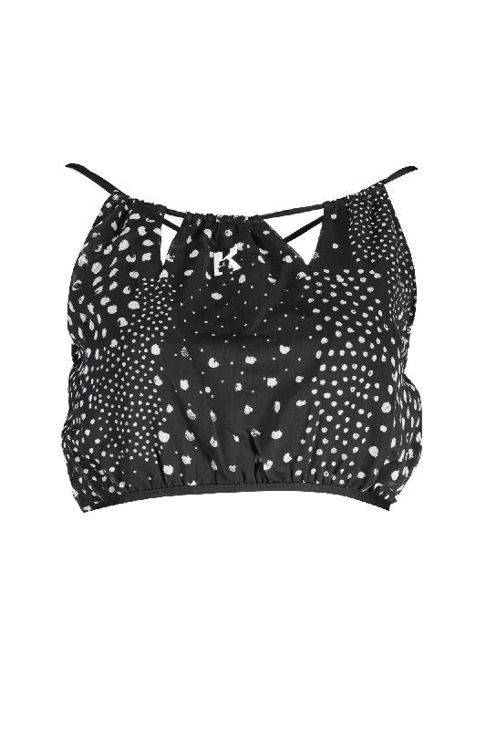 Karl Lagerfeld Elegant Beachfront Noir Top with Print Women's Detail