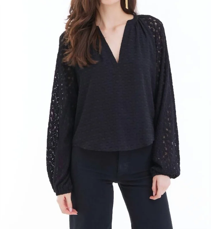 Lanly Longsleeve Blouse In Black