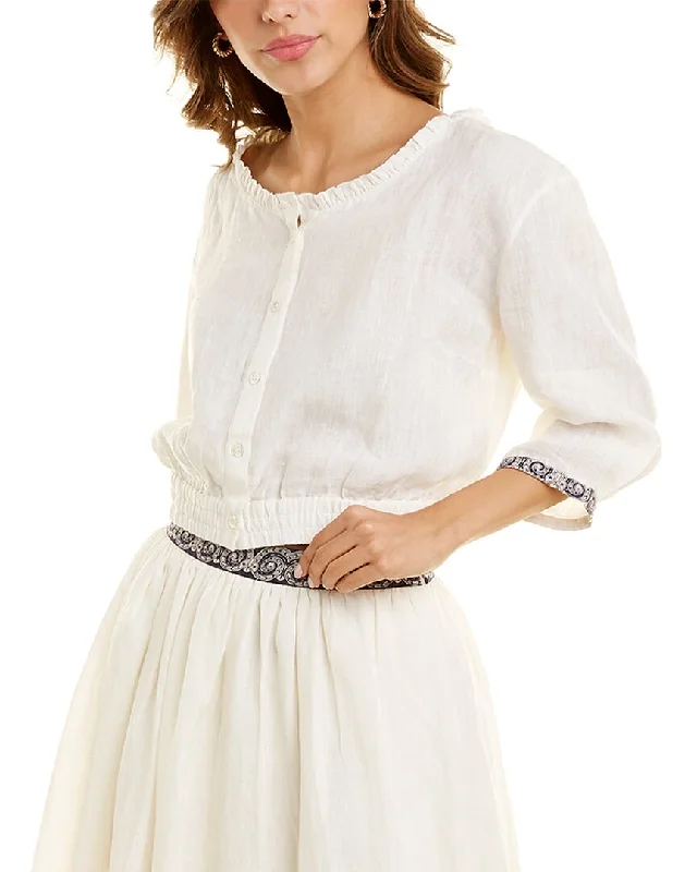 Le Sirenuse Rosei Calypso Linen Top