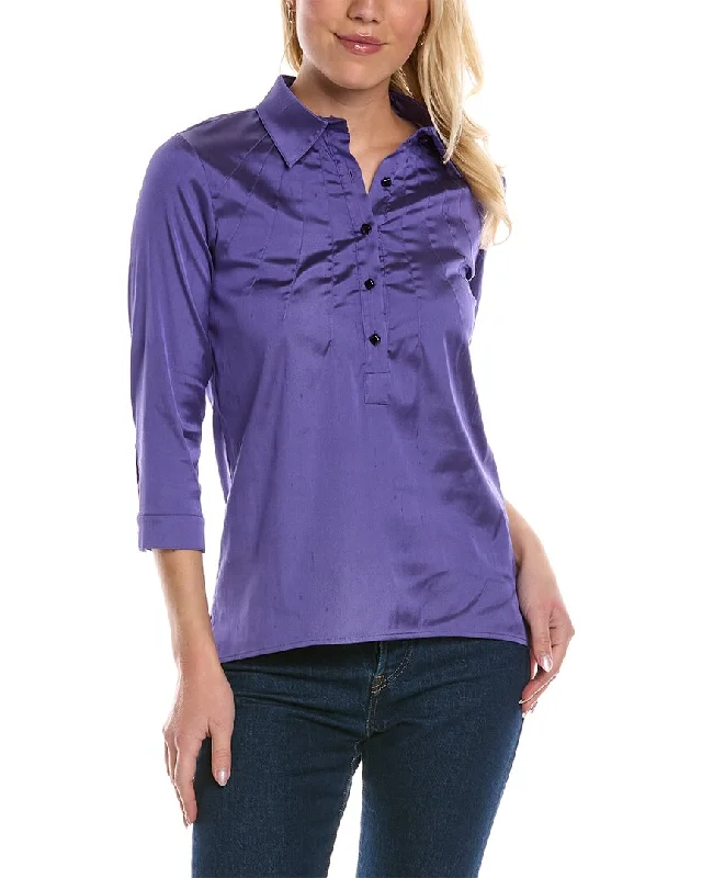 Leggiadro Sunburst Silk-Blend Top