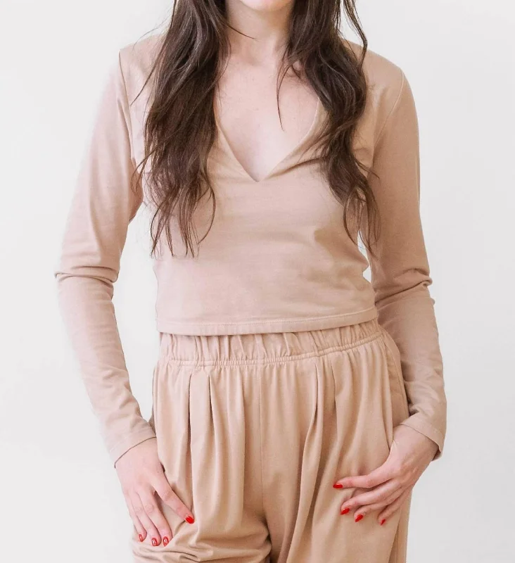 Les Tiens Moshi Dan Deep Long Sleeve In Tan