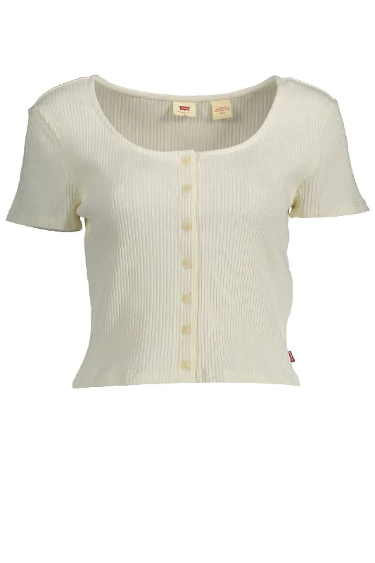 Levi's Chic  Buttoned Tee with Wide Women's Neckline