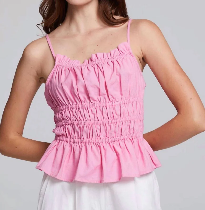 Lorenzo Tank Top In Rosewater Pink