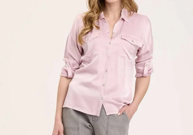 Ludolf Button Up Top In Monet's Pastel