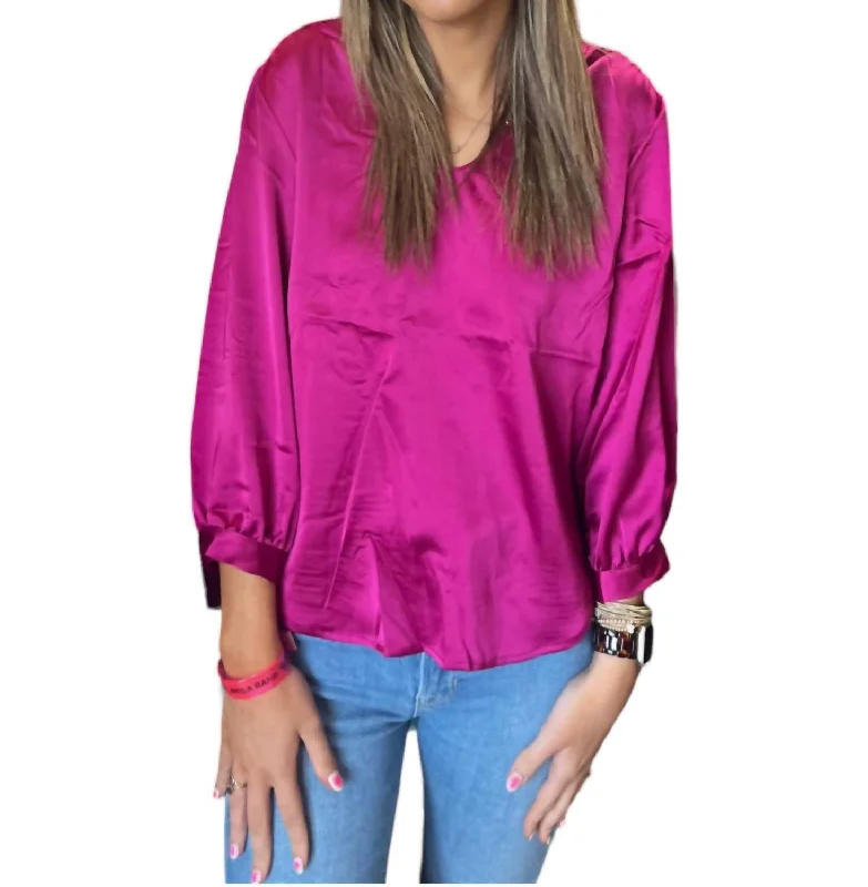 Maggie Top In Fuchsia