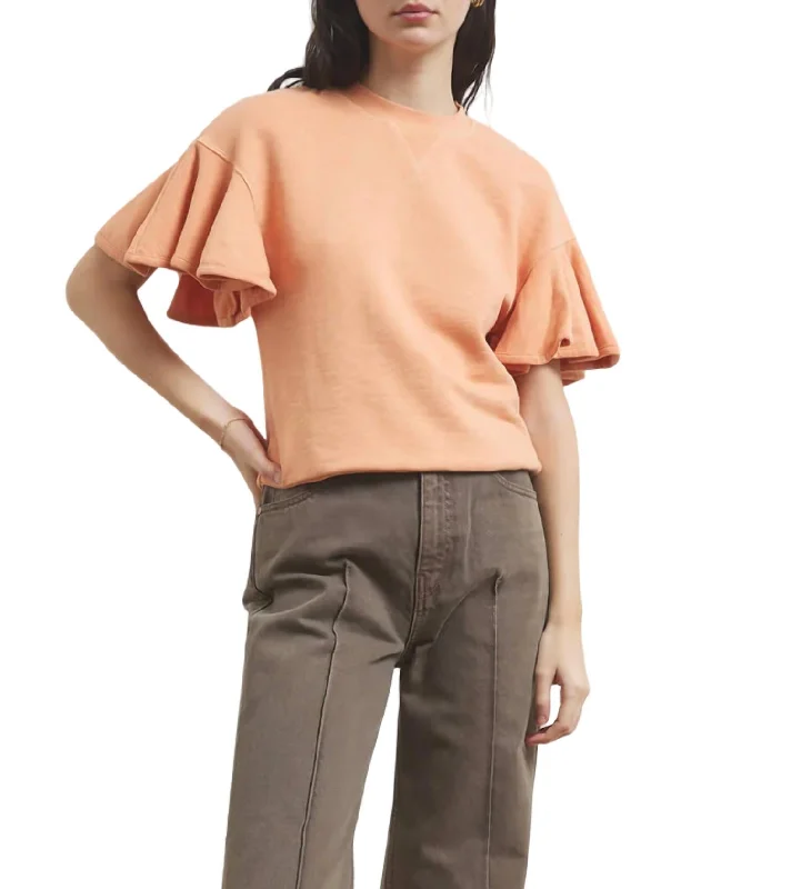 Maia Top In Pale Coral