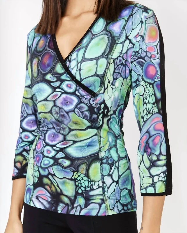 Maria Brookes Art Print Top "fantasy" In Multi