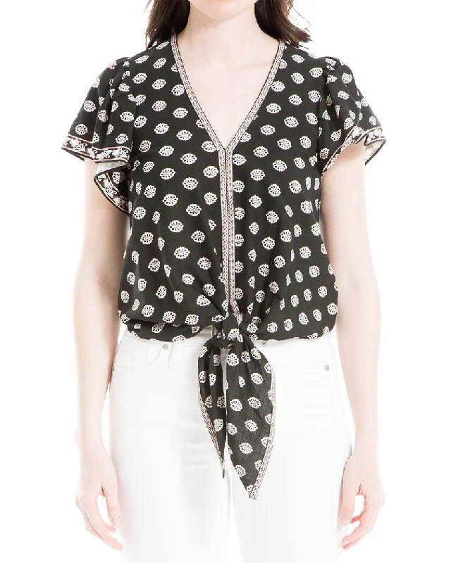 Max Studio Tie Waist Blouse