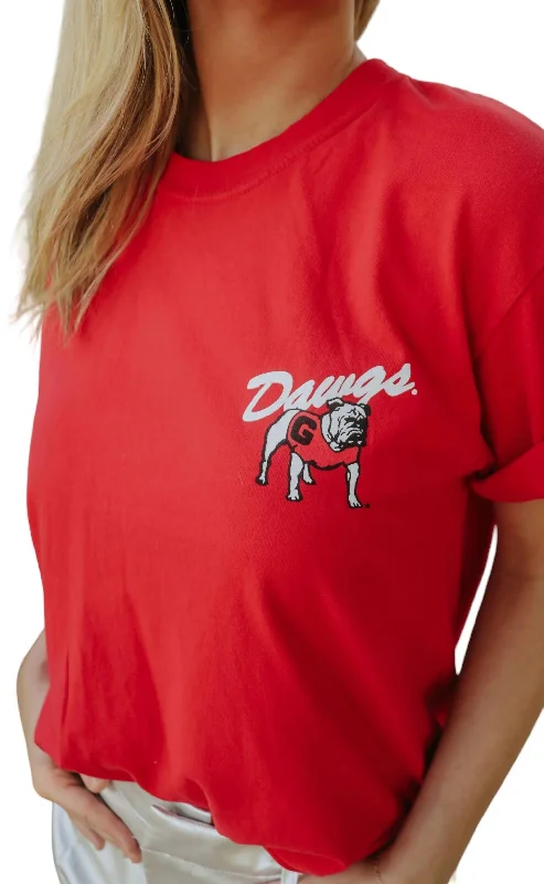 Meet Me At Sanford Uga Short Sleeve Tee In Red