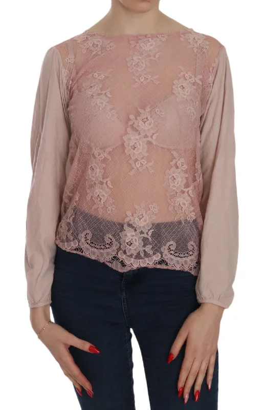 MEMORIES  Lace See Through Long Sleeve Women's Blouse